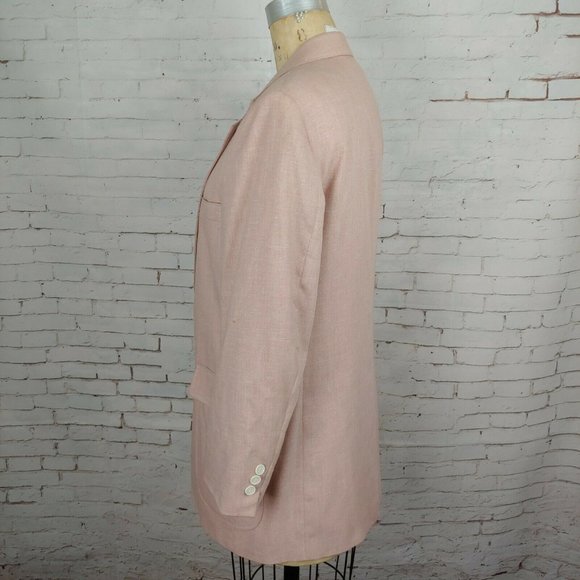 Vintage Glenshire Fine Tailored Clothing Blazer Mens 42 Lined Pink Jacket - Picture 7 of 12